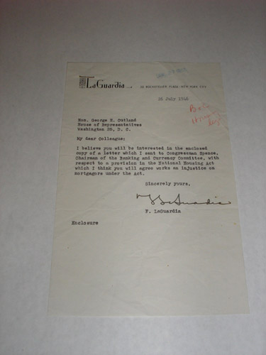Fiorello LaGuardia, Autograph Letter 