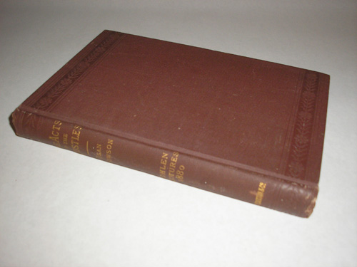  The Bohlen Lectures 1880 The Evidential Value of the Acts Of The Apostles, Rev. J. S. Howson, D.D.