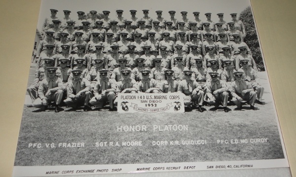 Platoon 143 U.S. Marine Corps San Diego 1953, Photograph