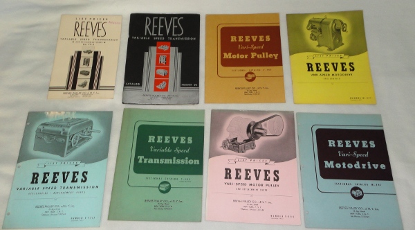 Reeves Trade Catalogs, Reeves Pulley Co.