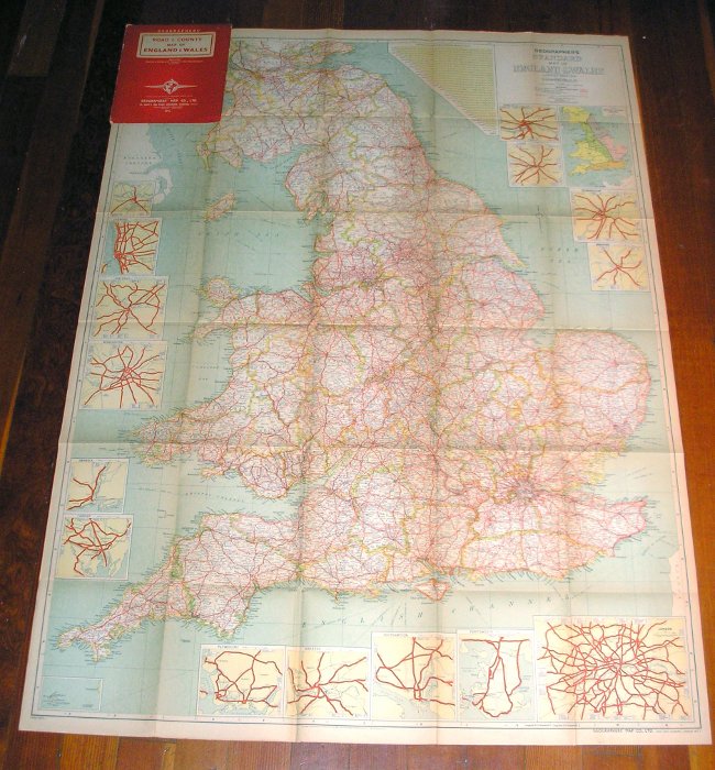 Geographers' Road & County Map of England & Wales, Gross, Alexander