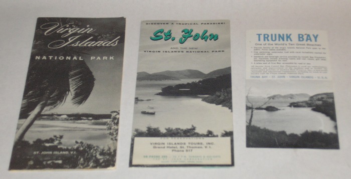 Three Tourist Brochures For St. John, Virgin Islands, 1960