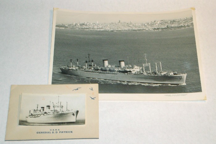 Two pictures of U.S.N.S. General E. D. Patrick