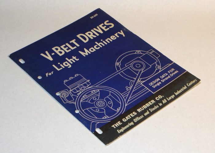 V-Belt Drives For Light Machinery DH-600, The Gates Rubber Co.