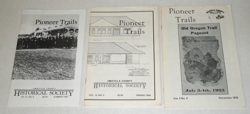 Pioneer Trails, 3 issues, December 1978, spring 1988 and summer 1997, Umatilla County Historical Society