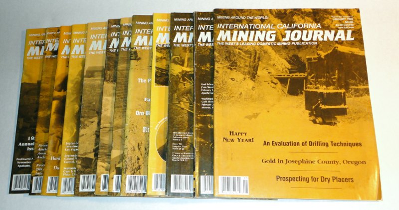 International California Mining Journal 1998 complete, 12 issues, Harn, Kenneth L., editor