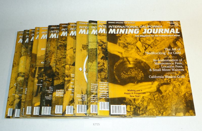 International California Mining Journal 1999 complete, 12 issues, Harn, Kenneth L., editor