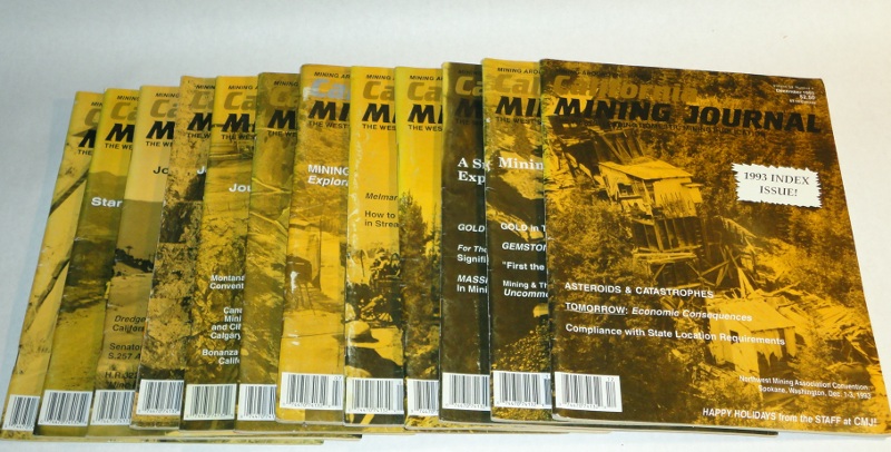 California Mining Journal 1993 complete, 12 issues, Harn, Kenneth L., editor