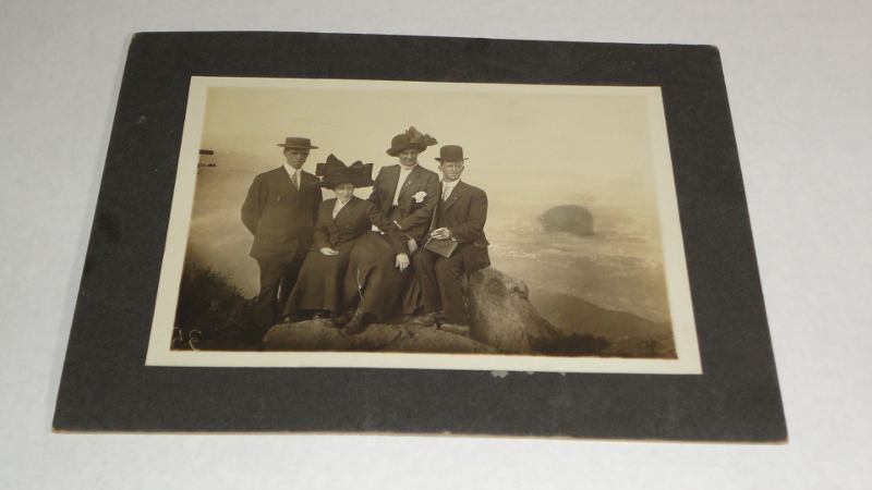 Photo of four people on Mt. Tamalpais, California, Ransome, F.