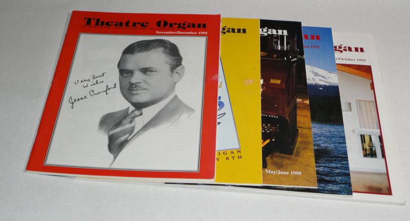 Theatre Organ Journal Of The American Theatre Organ Society 1995 5 issues, McGinnis, Grace, Editor