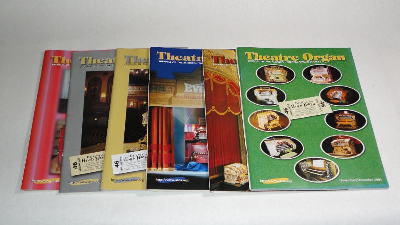 Theatre Organ Journal Of The American Theatre Organ Society 2001 6 issues complete, Bickel, Vernon P., editor