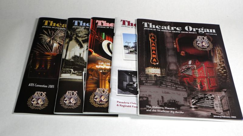 Theatre Organ Journal Of The American Theatre Organ Society 2005 5 issues, Baker, Dale, editor