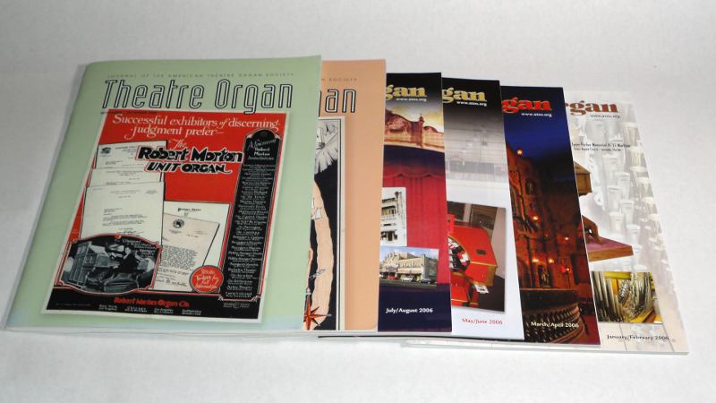 Theatre Organ Journal Of The American Theatre Organ Society 2006 6 issues complete, Baker, Dale, and Jeff Weiler, editor