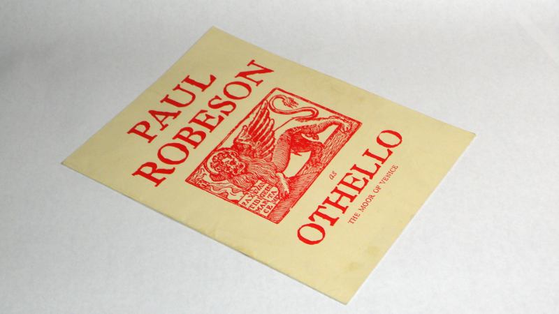 Paul Robeson as Othello The Moor of Venice, souvenir program