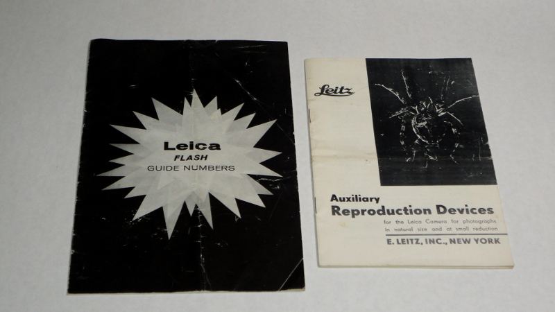 Leitz Auxiliary Reproduction Devices and Leica Flash Guide Numbers ,E. Leitz