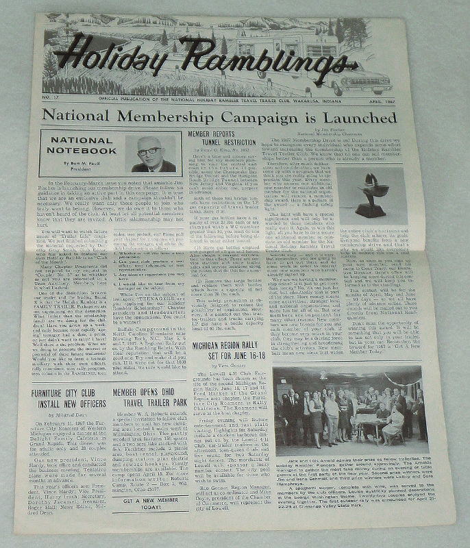 Holiday Ramblings No. 17 April, 1967, RV Literature