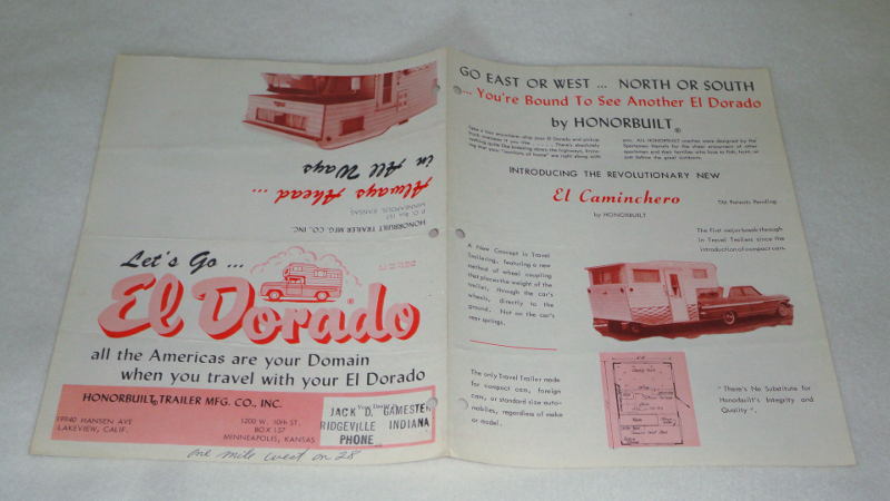 Always Ahead in All Ways, Homebuilt Trailer Mfg. Co., Inc., 1960s RV Literature