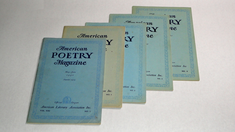 Prince, Clara Catherine,  American Poetry Magazine, 5 issues, 1940-1943