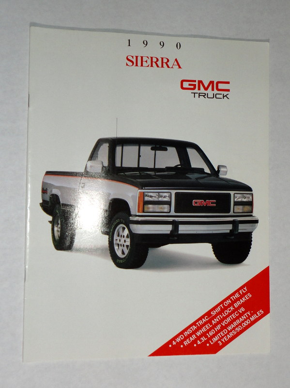 1990 Sierra GMC Truck Literature	, General Motors