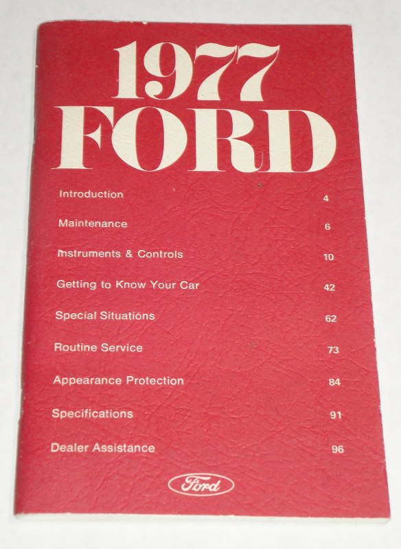 1977 Ford Owner's Guide