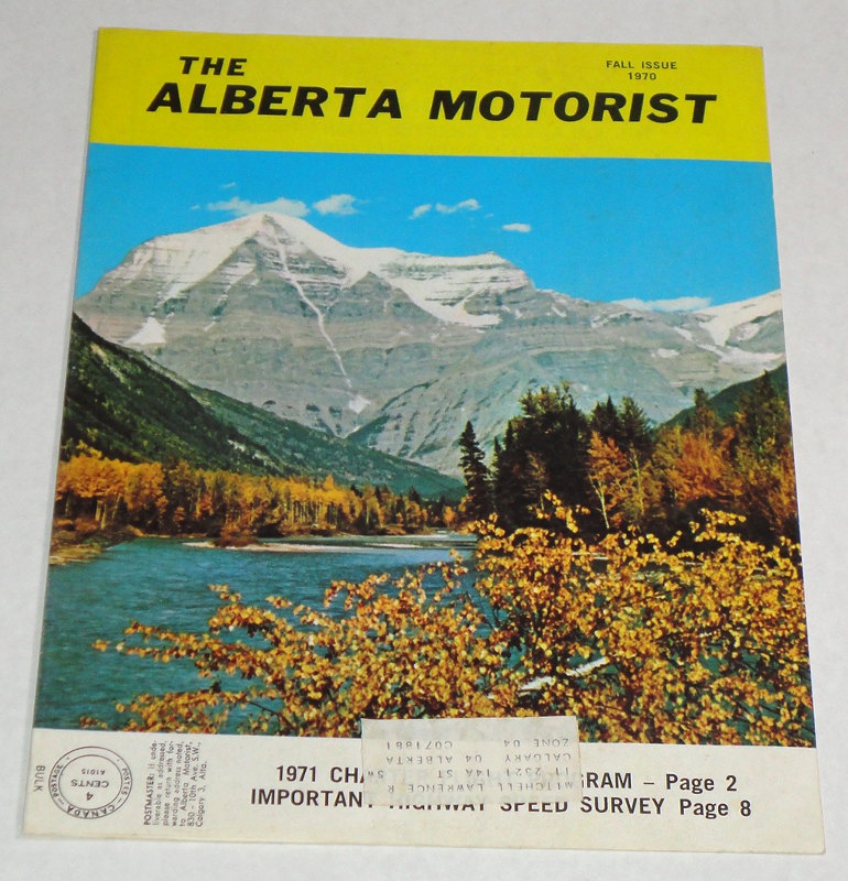 The Alberta Motorist Fall Issue 1970, Moore, Tom, editor