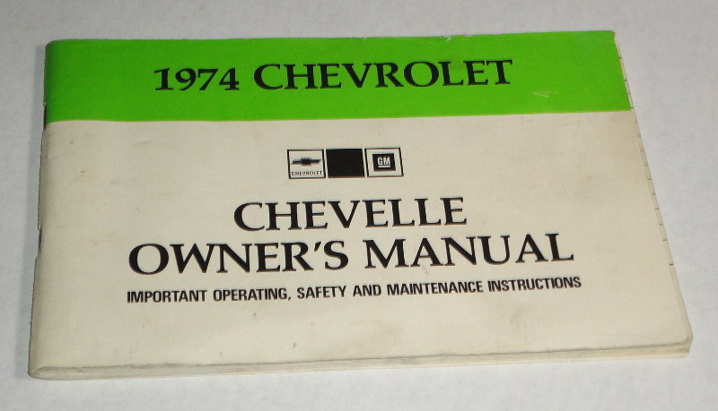 1974 Chevrolet Chevelle Owner's Manual