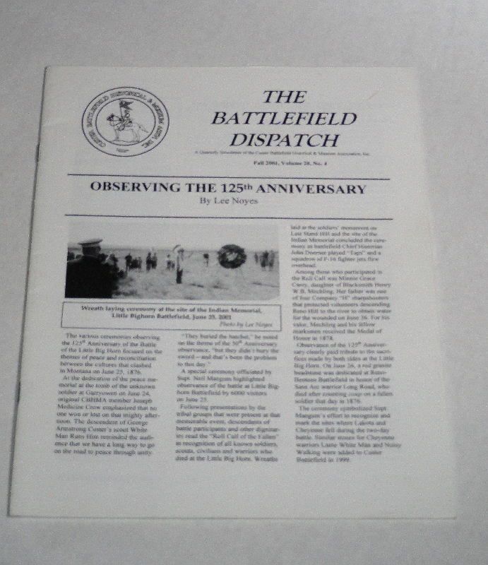 The Battlefield Dispatch Fall 2001, Volume 20, No. 4