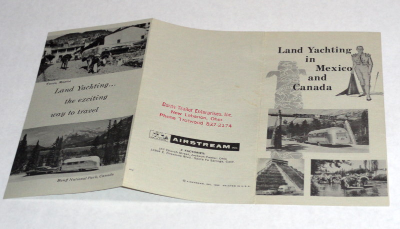 Land Yachting in Mexico and Canada Brochure, Airstream Trailers 1962