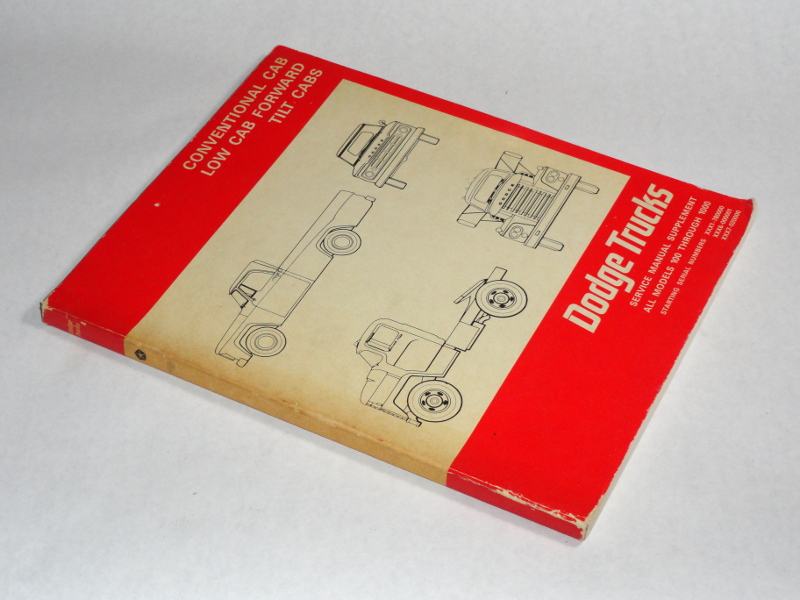 Dodge Trucks Service Manual Supplement Models 100 Thru 1000, Circa 1967