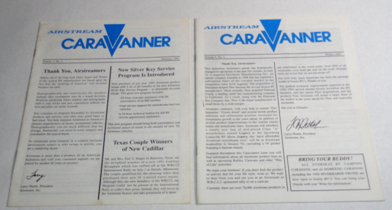 Airstream Caravanner Volume 3, No. 1 and Volume 4 No. 1, 1991