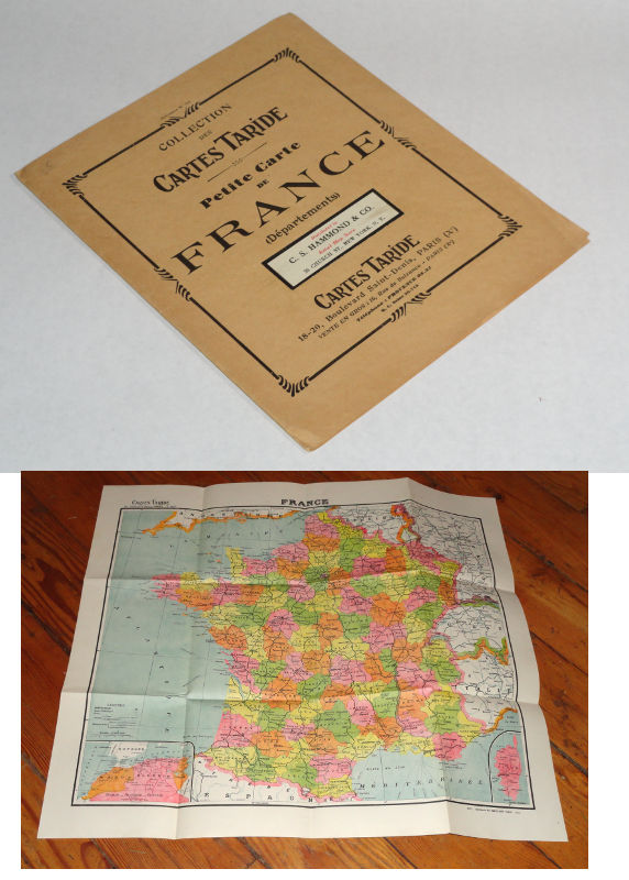 Collection Des Cartes Taride Petite Carte De France, Cartes Taride, circa 1920